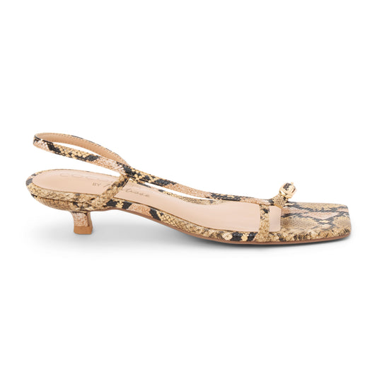 Matisse Footwear Fernando heeled sandal Tan Multi Snake