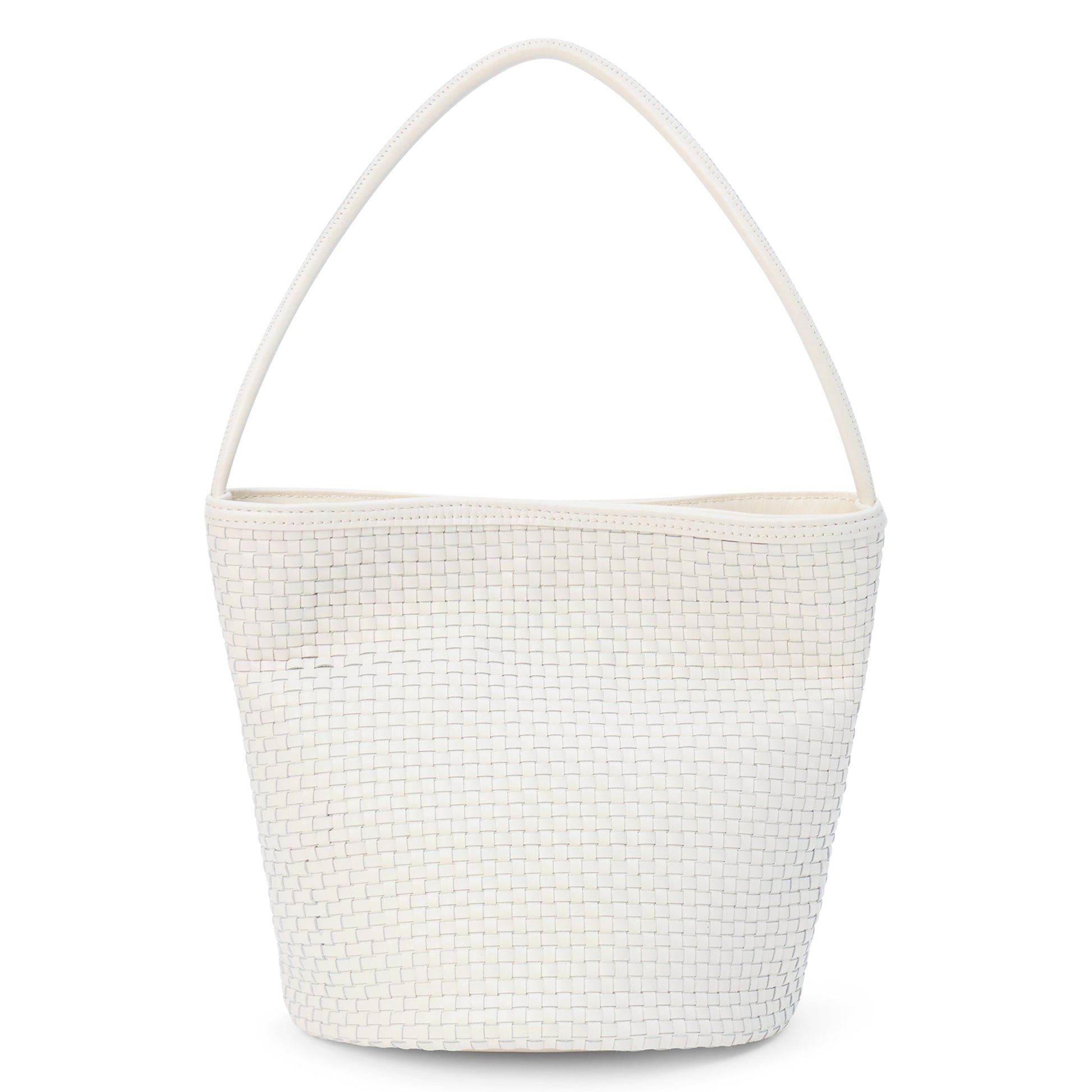 Matisse Footwear Vancouver woven bucket bag Ivory