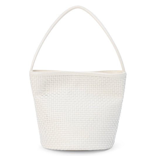 Matisse Footwear Vancouver woven bucket bag Ivory