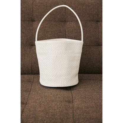 Matisse Footwear Vancouver woven bucket bag Ivory