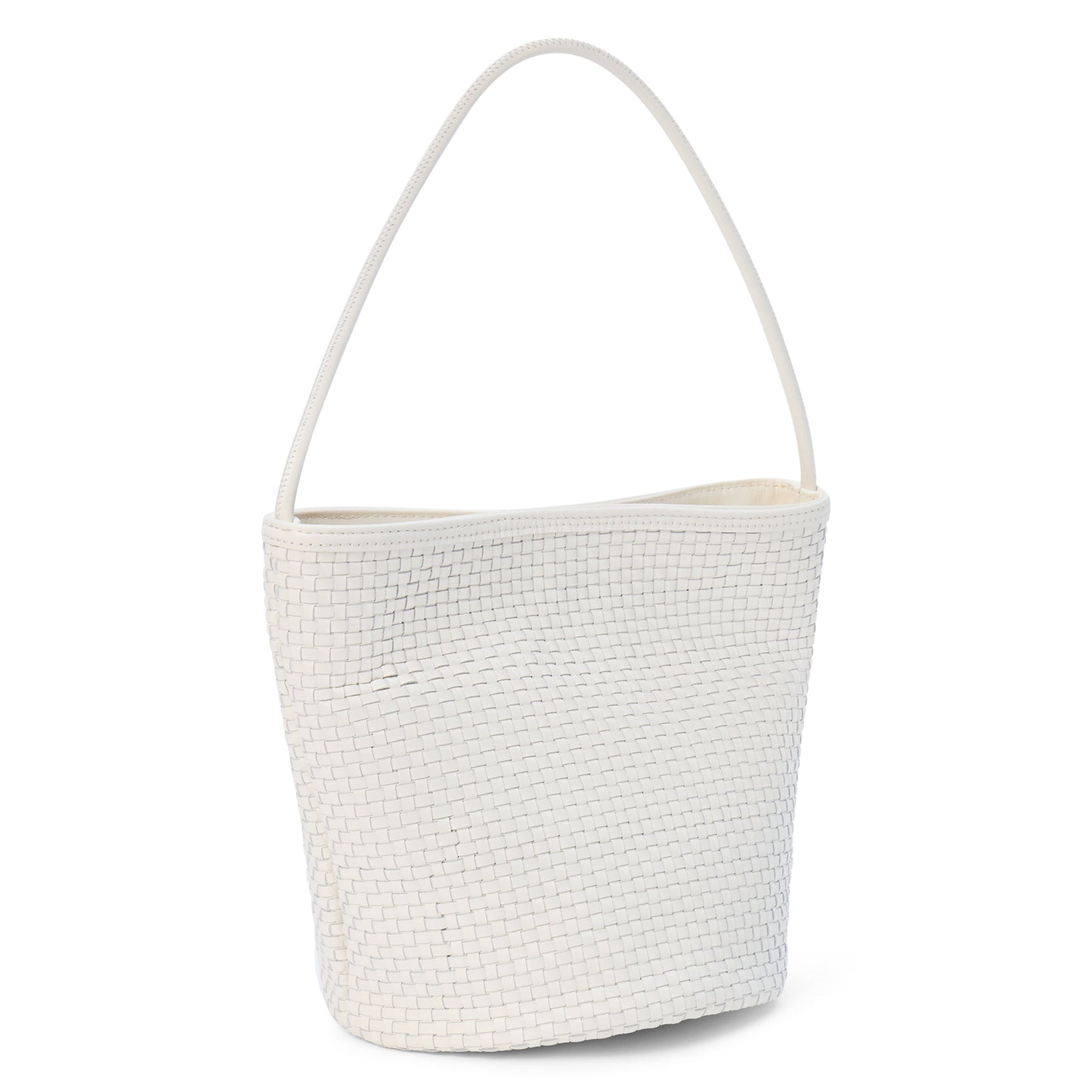 Matisse Footwear Vancouver woven bucket bag Ivory