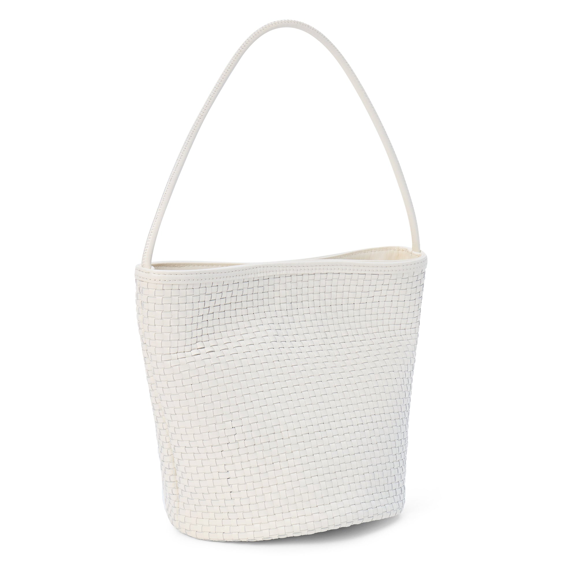 Matisse Footwear Vancouver woven bucket bag Ivory