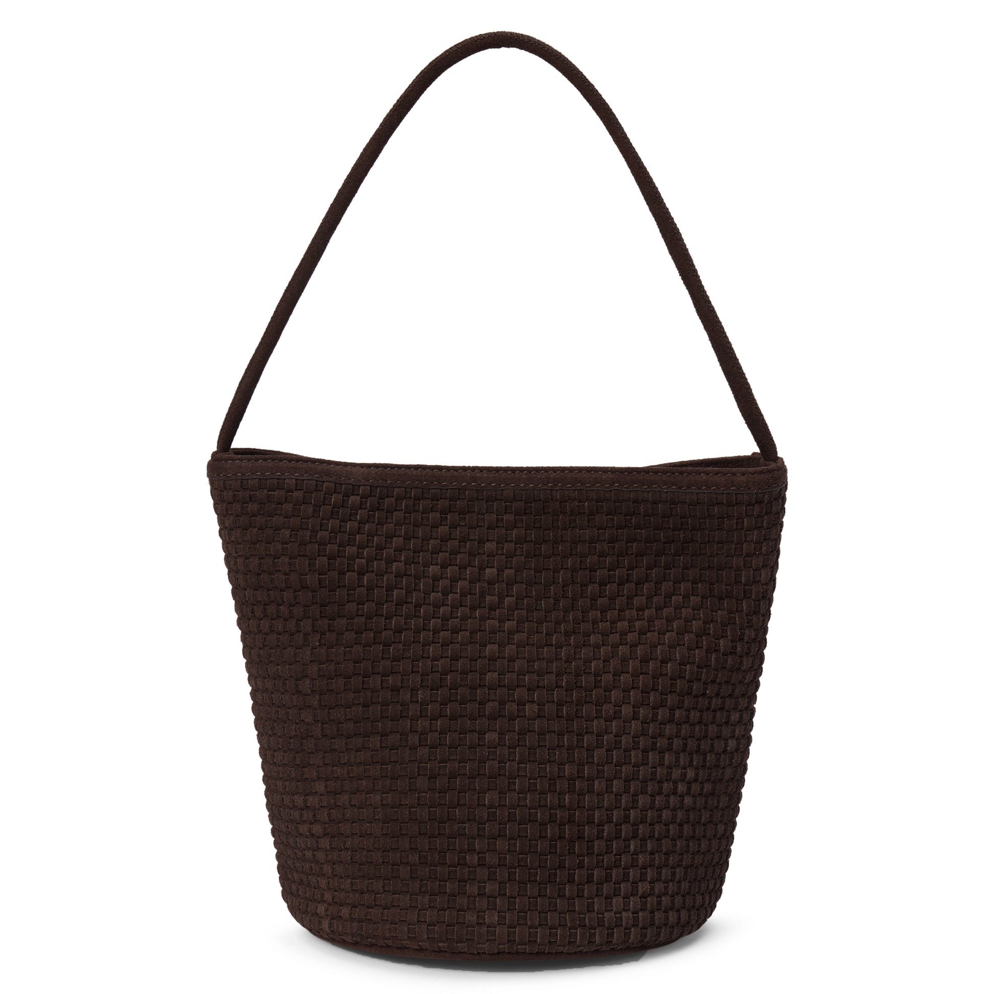 Matisse Footwear Vancouver woven bucket bag Chocolate