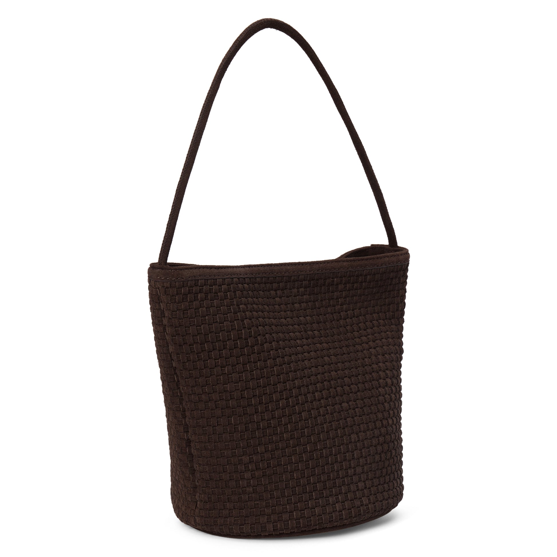 Matisse Footwear Vancouver woven bucket bag Chocolate