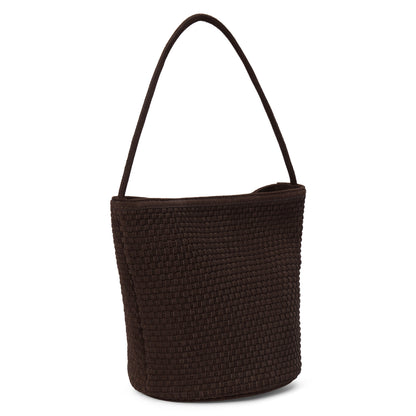 Matisse Footwear Vancouver woven bucket bag Chocolate