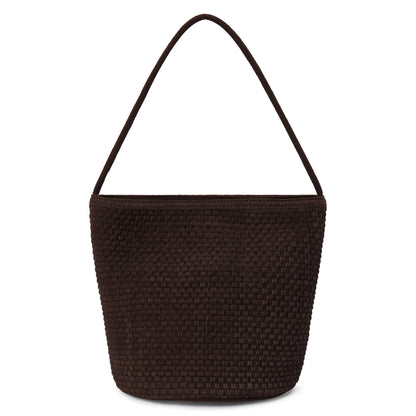 Matisse Footwear Vancouver woven bucket bag Chocolate