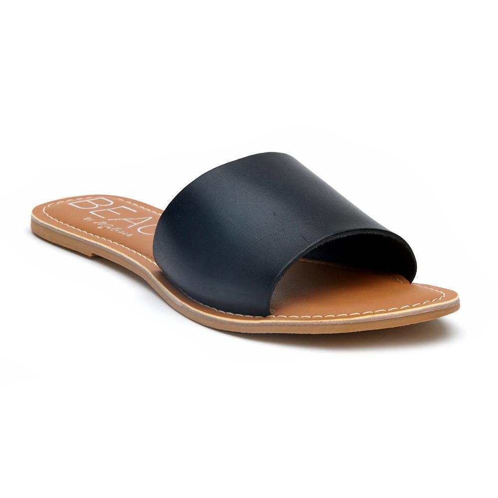 Matisse Footwear Cabana slide sandal Black Leather