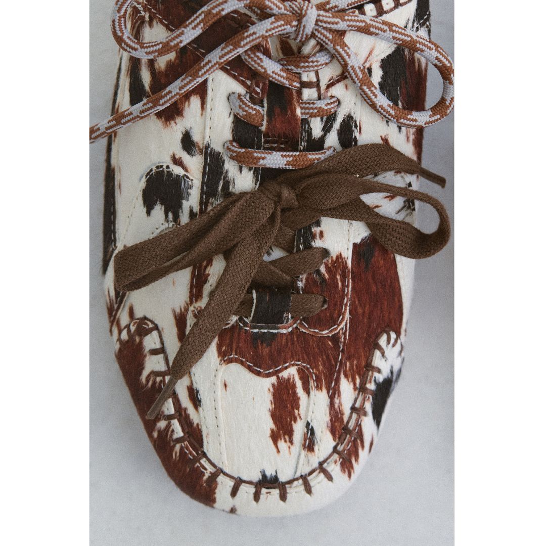Matisse Footwear Devyn sneaker mule Brown/White Cow Hair