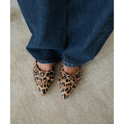 Matisse Footwear Reggie flat mule Leopard Patent