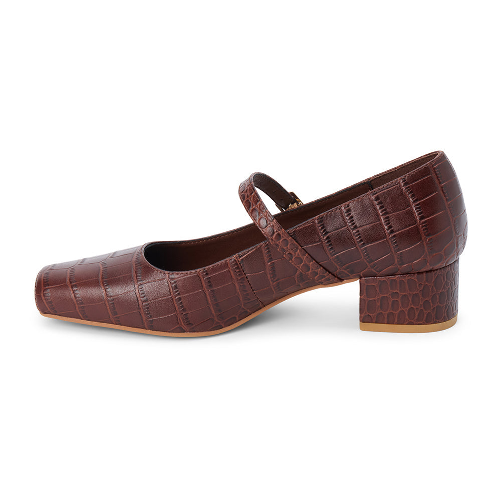 Matisse Footwear Mirabelle mary jane heel Coffee Croc Print