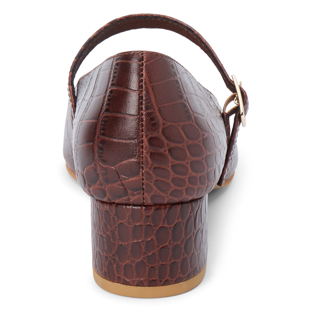 Matisse Footwear Mirabelle mary jane heel Coffee Croc Print