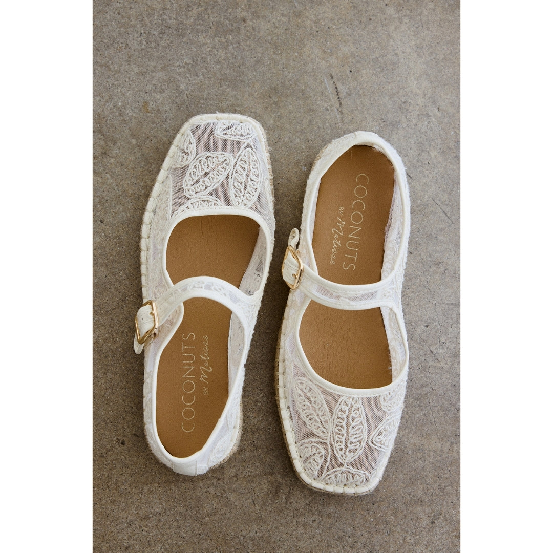 Matisse Footwear Meg mary jane flat Ivory Floral