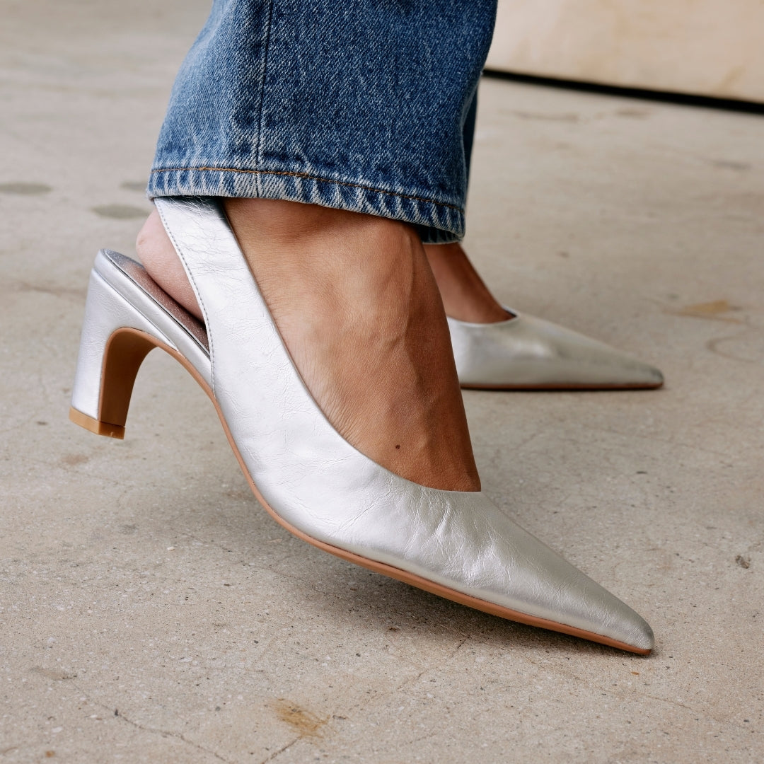 Matisse Footwear Leona slingback heel Silver