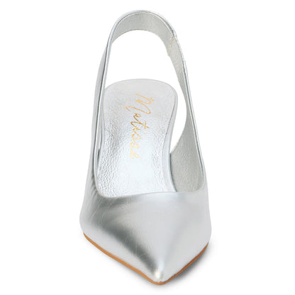 Matisse Footwear Leona slingback heel Silver