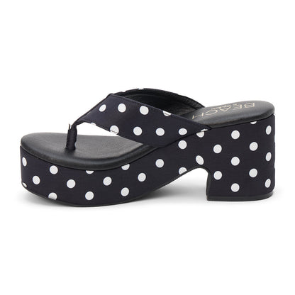 Matisse Footwear Bonnie platform sandal Black Polka Dot
