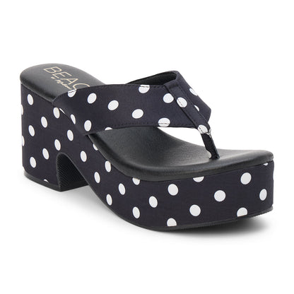 Matisse Footwear Bonnie platform sandal Black Polka Dot
