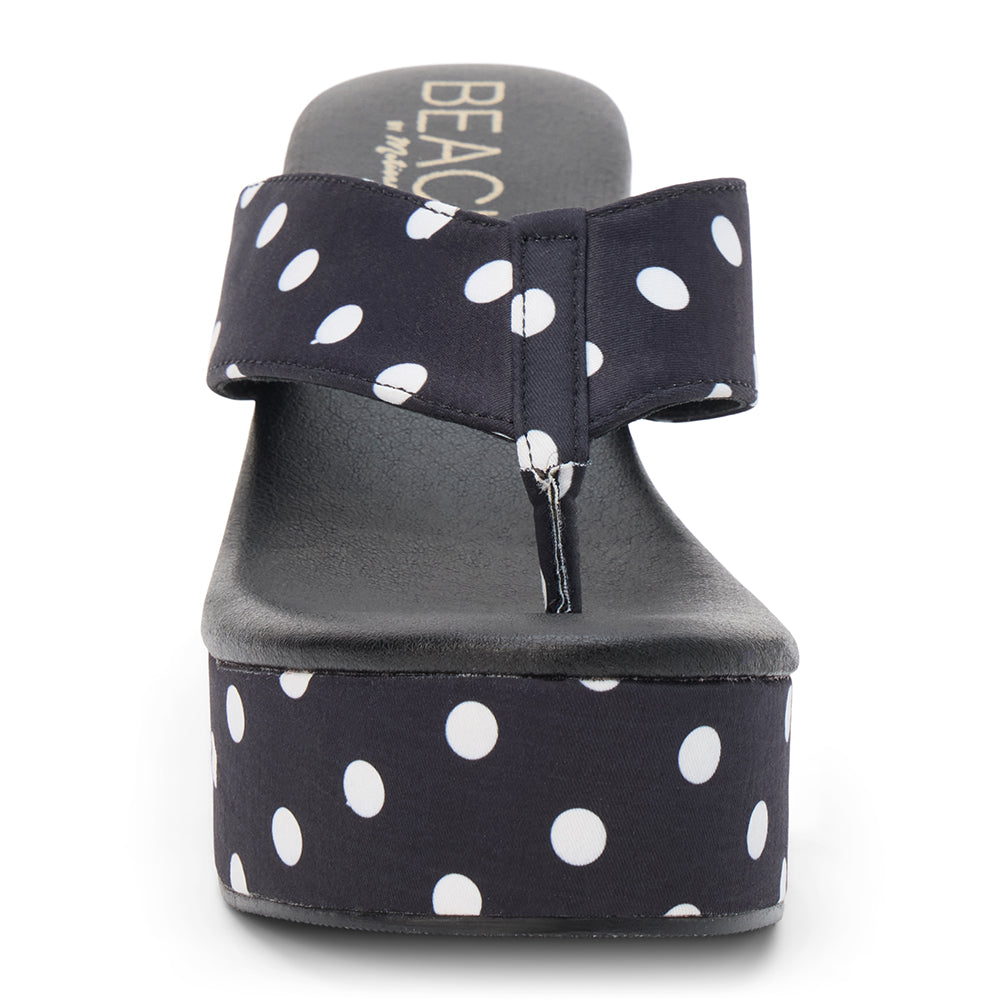 Matisse Footwear Bonnie platform sandal Black Polka Dot