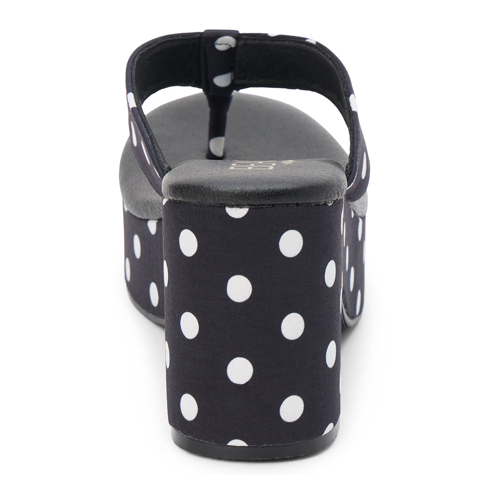 Matisse Footwear Bonnie platform sandal Black Polka Dot