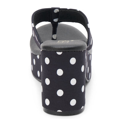 Matisse Footwear Bonnie platform sandal Black Polka Dot